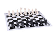 Figure di scacchi Staunton n. 6, crema e nero (re 96 mm)