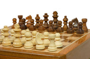 Juego de ajedrez MAGNÉTICO de 18 cm con tablero con incrustaciones y cajita para las piezas