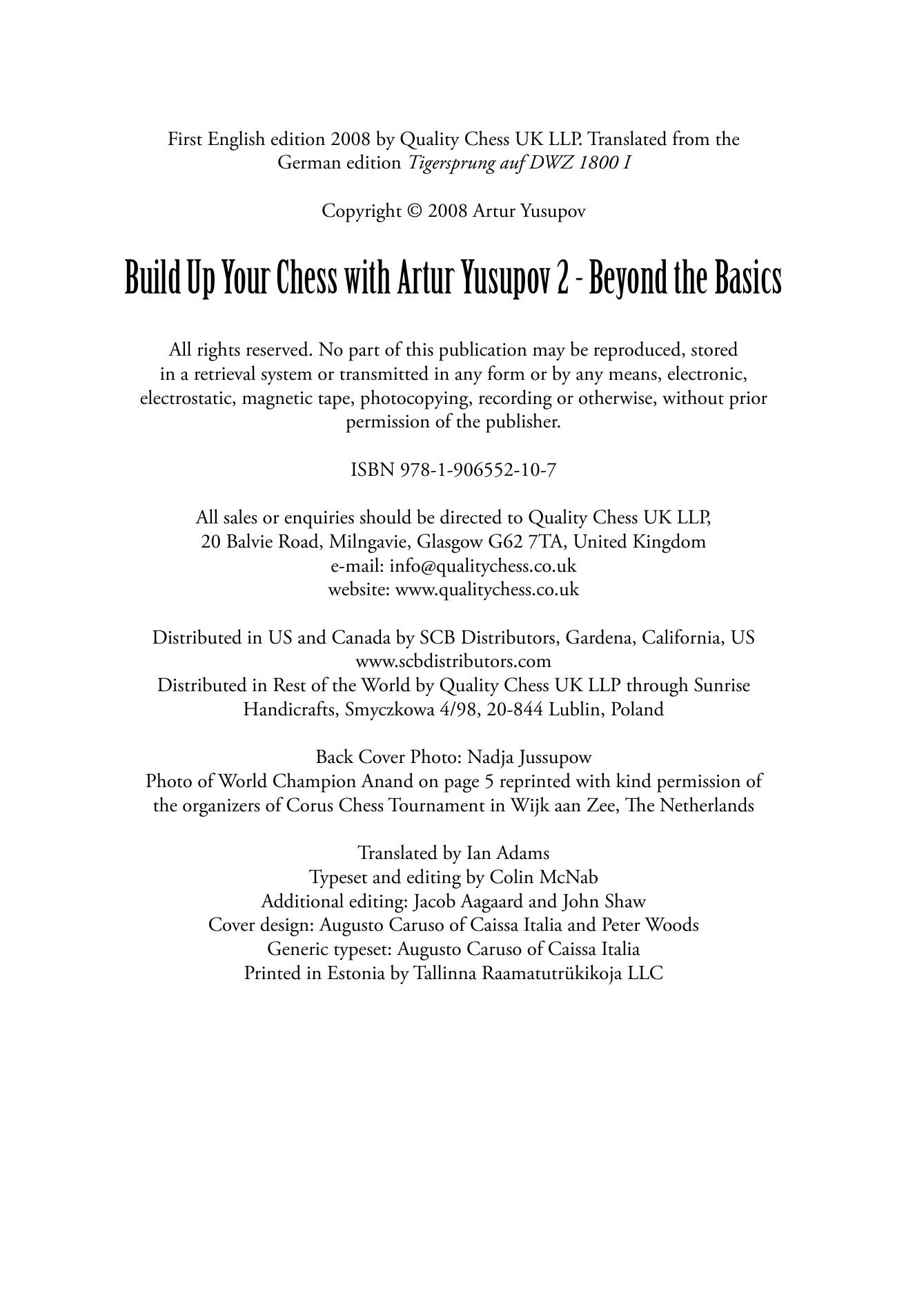 Build up your Chess 2 - Artur Yusupov (softcover) - 65811e242dc5b8f11e77c229ca09eb63