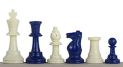 Pezzi di scacchi blu in Plastica (Re 9,6 cm)
