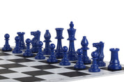 Pezzi di scacchi blu in Plastica (Re 9,6 cm)