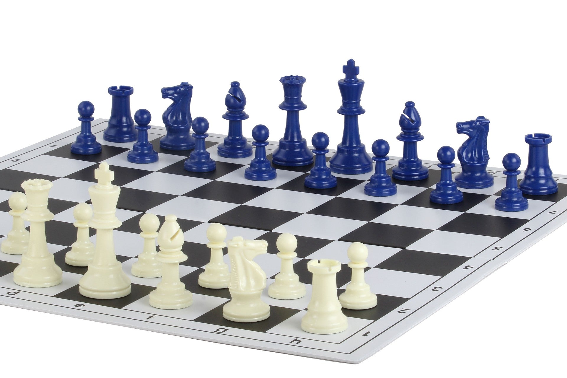 Pezzi di scacchi blu in Plastica (Re 9,6 cm) - Pezzi di scacchi blu in Plastica (Re 9,6 cm)