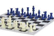 Pezzi di scacchi blu in Plastica (Re 9,6 cm)