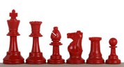 Pezzi di scacchi rossi in Plastica (Re 9,6 cm)