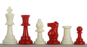 Pezzi di scacchi rossi in Plastica (Re 9,6 cm)