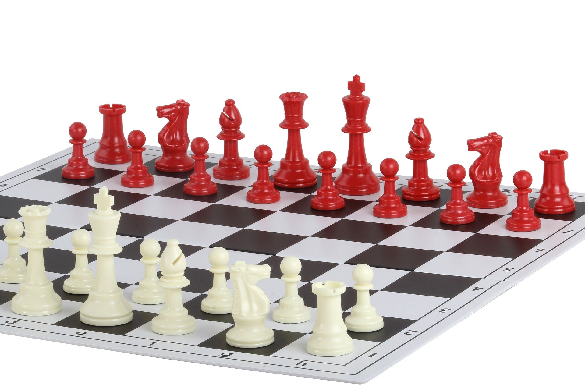 Pezzi di scacchi rossi in Plastica (Re 9,6 cm) - Pezzi di scacchi rossi in Plastica (Re 9,6 cm)