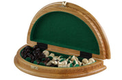 Scacchi Rubin - custodia rotonda intagliata a mano (33 cm)