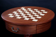 Tavolo da scacchi de Lux, rotondo, senza figure (altezza 77 cm)