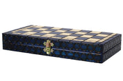 Scacchi Elegant - Piccolo (colore Blu)