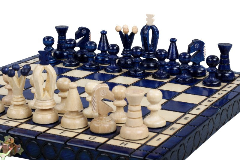 Scacchi Elegant - Piccolo (colore Blu) - Scacchi Elegant - Piccolo (colore Blu)