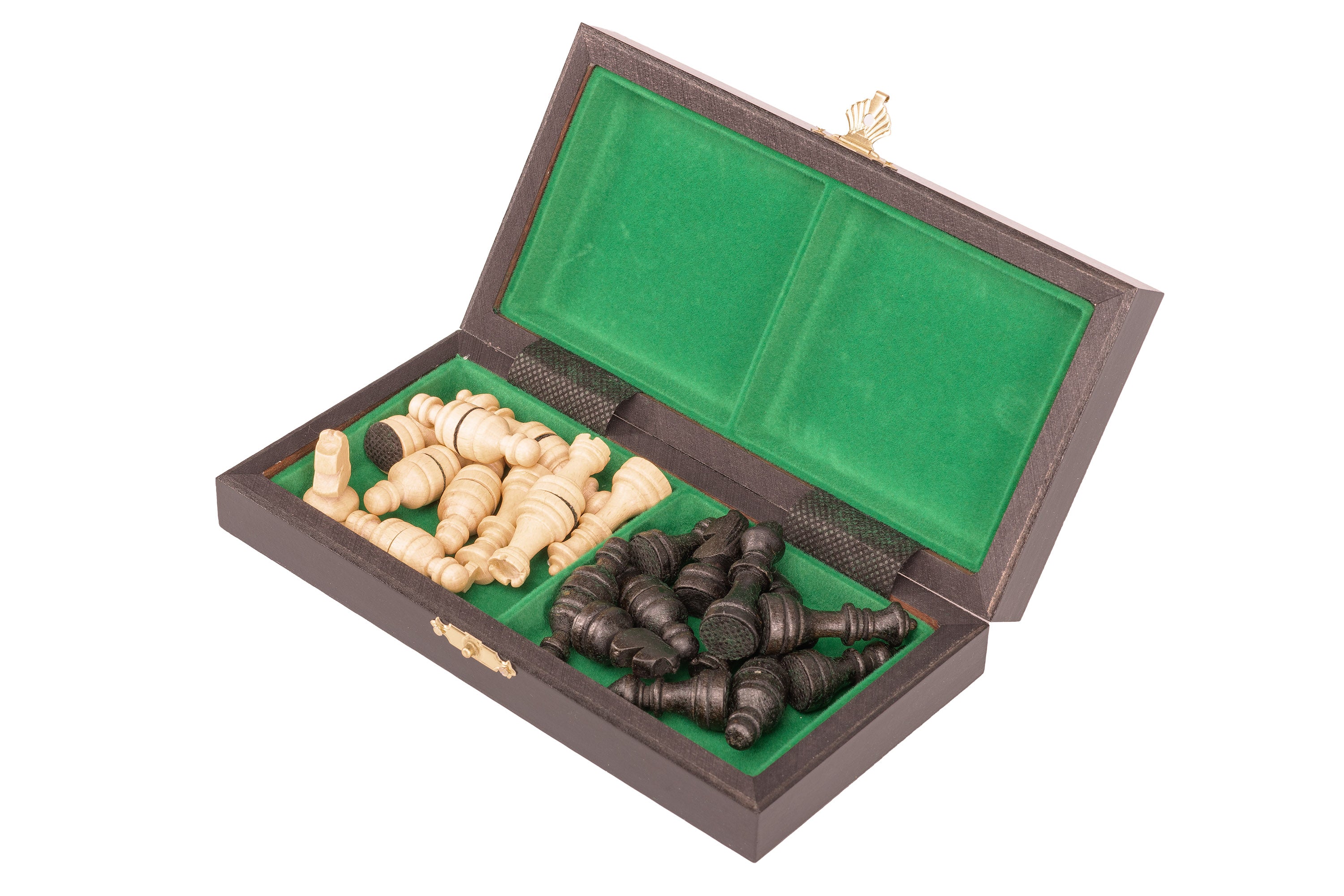 Scacchi MAGNETICI in legno mini (20 cm) - nero - Scacchi MAGNETICI in legno mini (20 cm) - nero