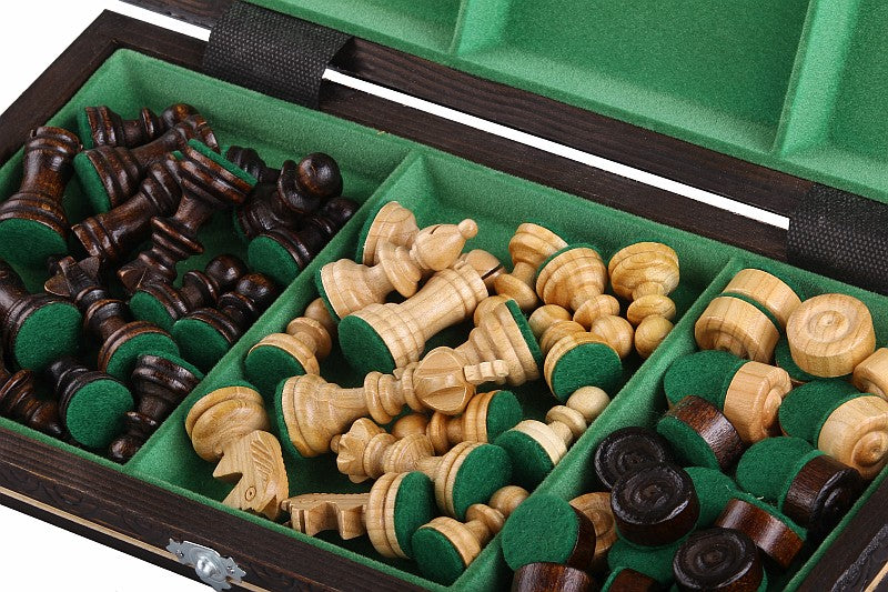 Scacchi + Dama Piccola, 2 Giochi in 1 (Ciliegia) - Scacchi + Dama Piccola, 2 Giochi in 1 (Ciliegia)