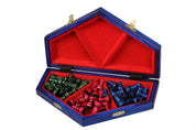 Set di scacchi per tre giocatori (32x28cm) tricolore