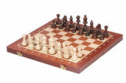 Set di scacchi da torneo n. 4 New Line, intarsiato (42x42 cm)