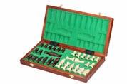 Set di scacchi da torneo n. 4 New Line, intarsiato (42x42 cm)