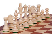Set di scacchi da torneo n. 4 New Line, intarsiato (42x42 cm)
