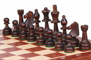Set di scacchi da torneo n. 4 New Line, intarsiato (42x42 cm)