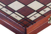 SCACCHI TORNEO (55x55 cm) intarsiati - altezza Re: 11,5cm