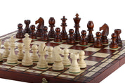 SCACCHI TORNEO (55x55 cm) intarsiati - altezza Re: 11,5cm