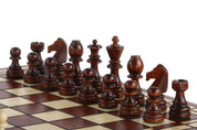 SCACCHI TORNEO (55x55 cm) intarsiati - altezza Re: 11,5cm