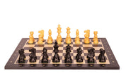 Scacchiera nera No5 + 3,5 Pezzi francesi ebanizzati
