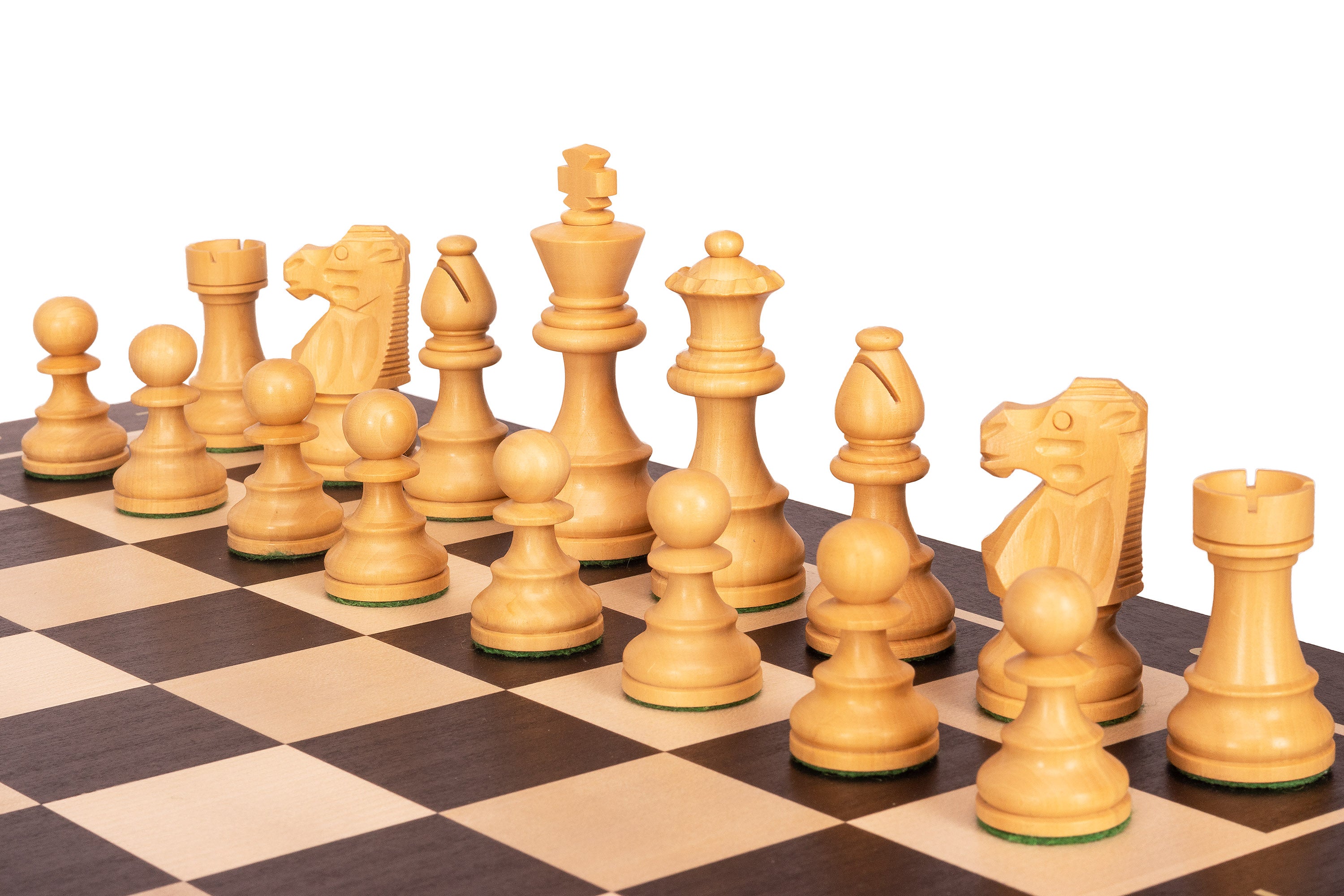 Scacchiera nera No5 + 3,5 Pezzi francesi ebanizzati - Scacchiera nera No5 + 3,5 Pezzi francesi ebanizzati