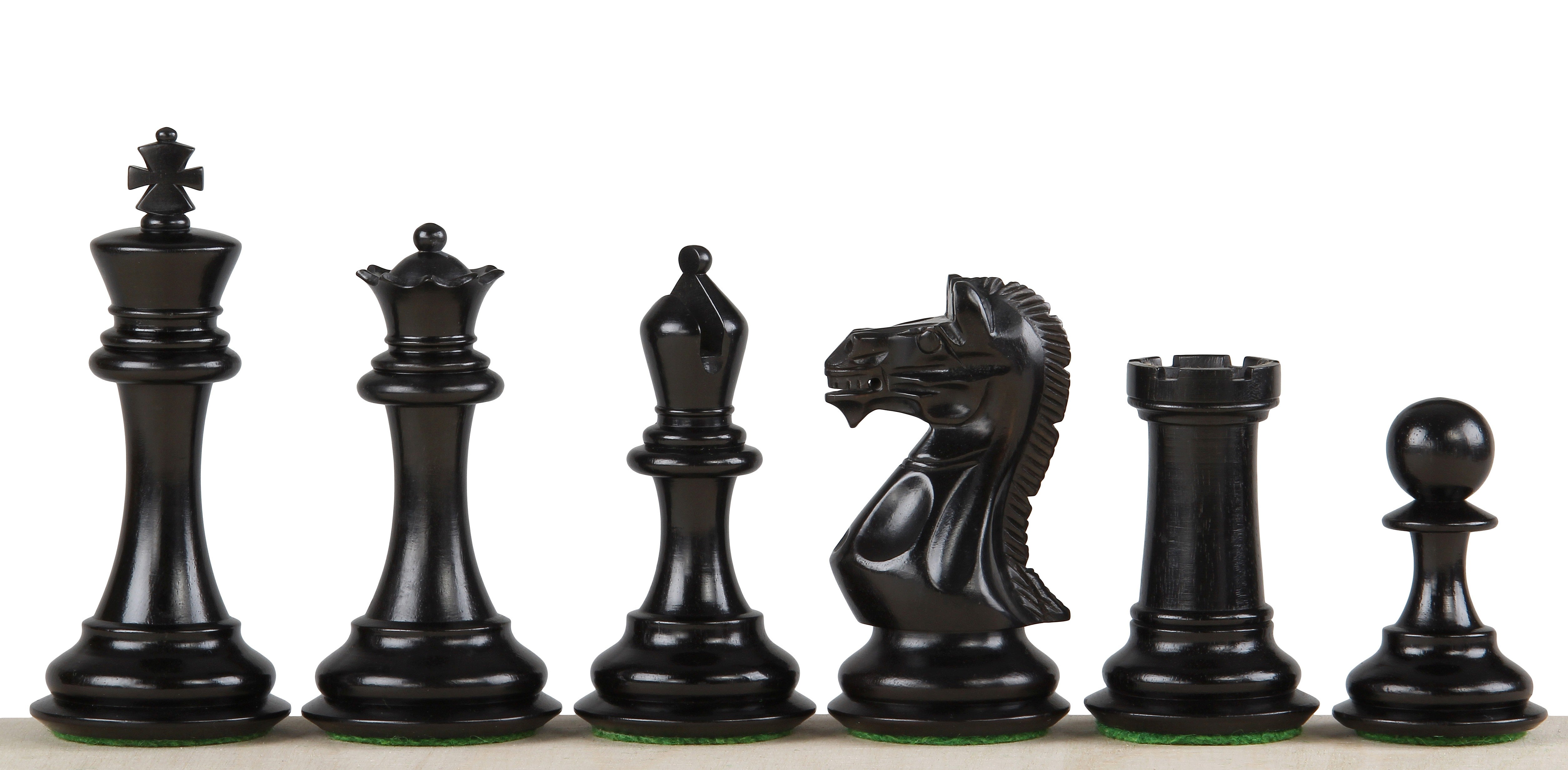 Figure di scacchi Potish Head Ebony da 3,75 pollici - c78d93e16bbc986190847389cdc7fa59