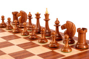 Figuritas de ajedrez Queen's Gambit de 1957, madera de acacia india, 3,75 pulgadas