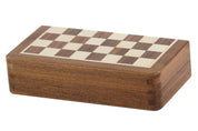 Mini scacchi MAGNETICI con scacchiera intarsiata 18 cm