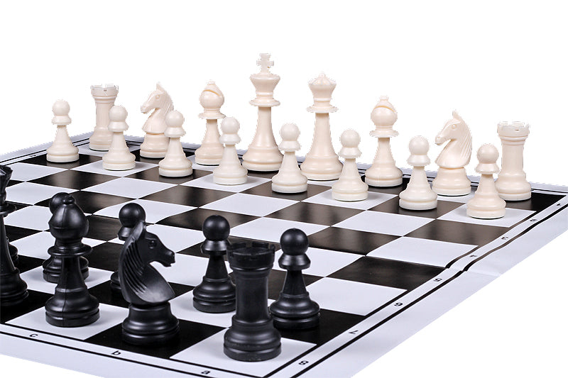 Scacchiera pieghevole in plastica, bianco e nero - f380f34ac64b5663e6e1d1bc55bdad59