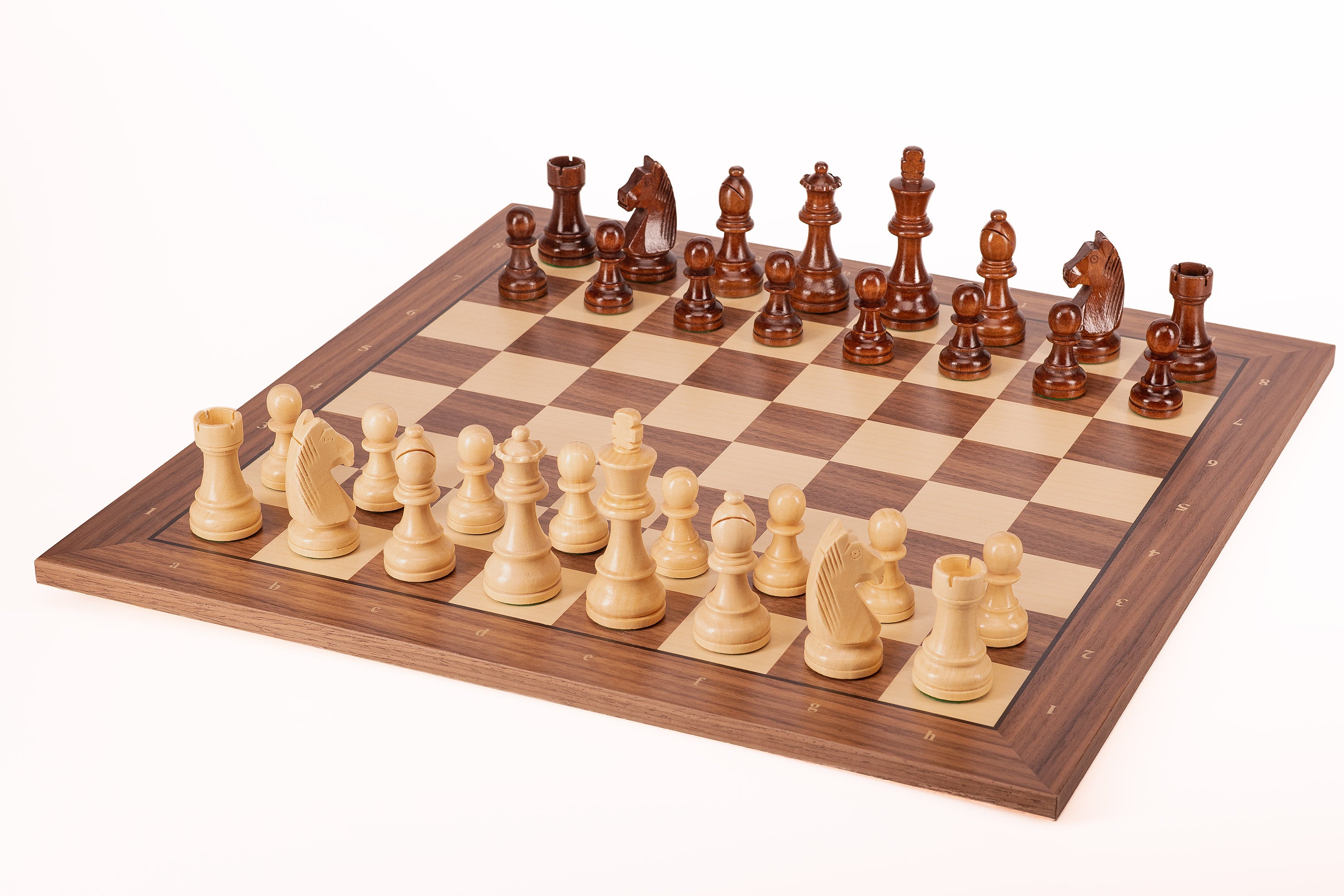 Juego de ajedrez German Walnut | Rey de 98 mm | Casilla de 50 mm | De madera - Juego de ajedrez German Walnut | Rey de 98 mm | Casilla de 50 mm | De madera