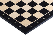 Set di scacchi - Scacchiera in legno d'ebano con Coordinate (Caselle 45x45 mm) + Scacchi American Classic (Re 7,6 cm)