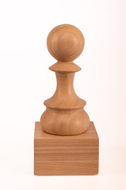 Coppa degli scacchi in legno - Pedone Bianco