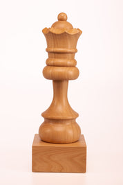 Coppa degli scacchi in legno - Regina Bianca