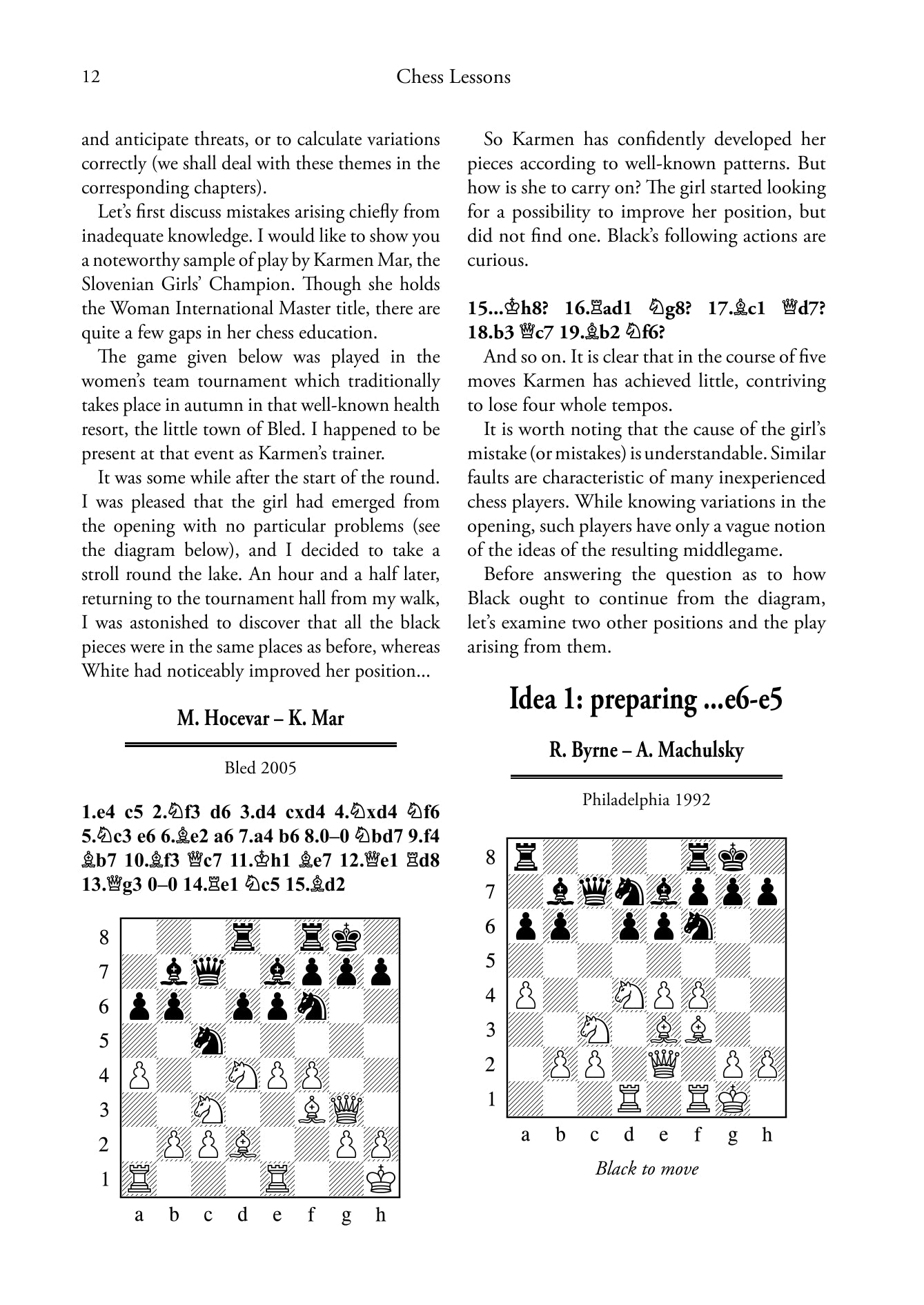 Chess Lessons by Vladimir Popov (softcover) - Chess Lessons by Vladimir Popov (softcover)