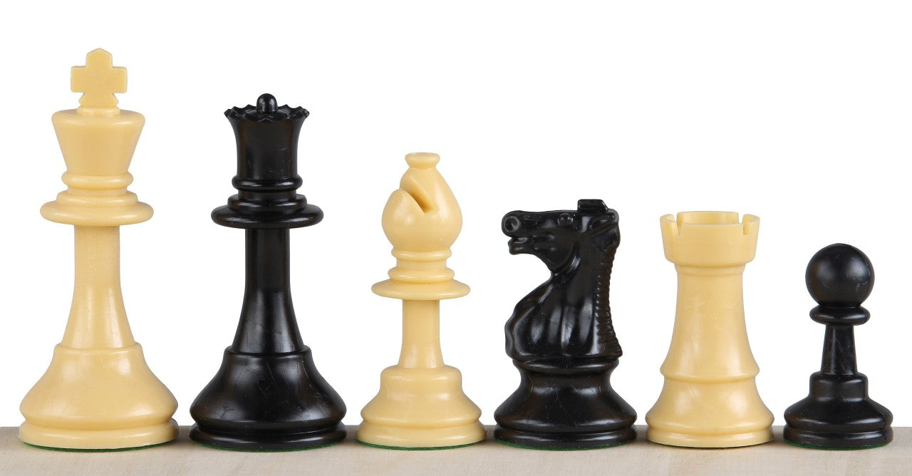 Scacchi in Plastica Club Staunton n. 6, crema/nero (Re 9,6 cm) - Scacchi in Plastica Club Staunton n. 6, crema/nero (Re 9,6 cm)