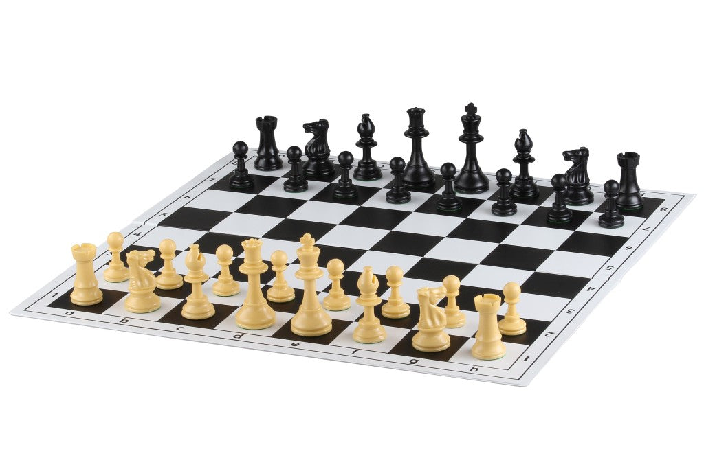 Scacchi in Plastica Club Staunton n. 6, crema/nero (Re 9,6 cm) - Scacchi in Plastica Club Staunton n. 6, crema/nero (Re 9,6 cm)