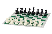 Scacchi in Plastica Staunton n. 6, bianco/nero, Piombati (Re 9,8 cm)