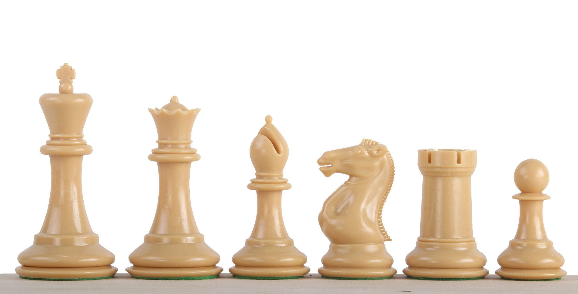 Esclusive figure di scacchi Staunton n. 6, crema/nero, con peso in metallo (re 95 mm) - 08924c2d0d5893443907280dee5bcb07