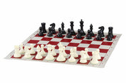 Esclusive figure di scacchi Staunton n. 6, bianco/nero, con peso in metallo (re 95 mm)
