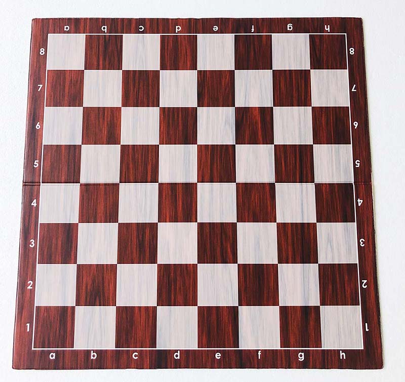 Scacchiera pieghevole in plastica n. 6 (campo 57 mm) - Imitazione legno - Scacchiera pieghevole in plastica n. 6 (campo 57 mm) - Imitazione legno