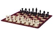 Scacchiera arrotolabile n. 6 (51 cm), fondo in MOGANO antiscivolo
