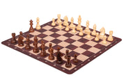 Scacchiera arrotolabile n. 6 (51 cm), fondo in MOGANO antiscivolo