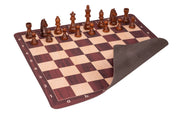 Scacchiera arrotolabile n. 6 (51 cm), fondo in MOGANO antiscivolo