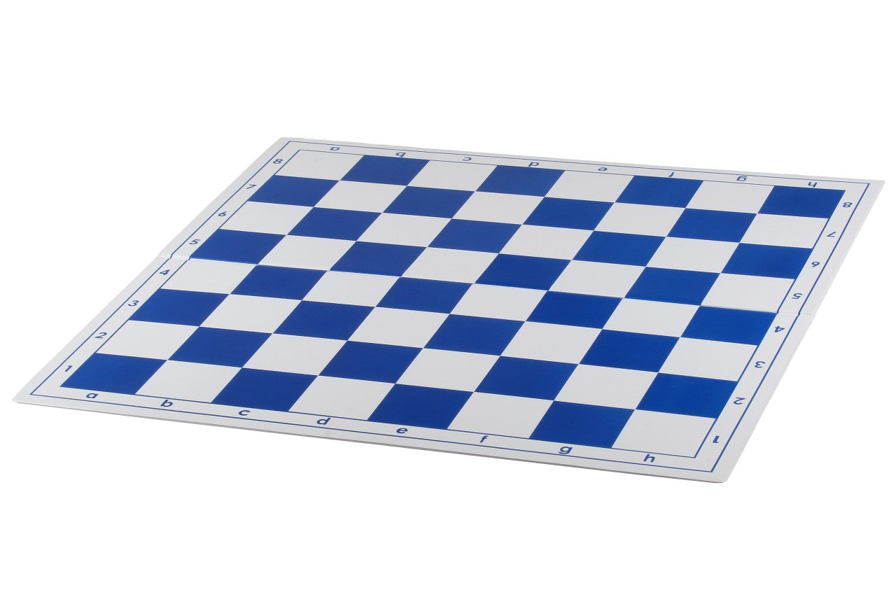 Scacchiera pieghevole in plastica n. 6, bianca e blu - Scacchiera pieghevole in plastica n. 6, bianca e blu