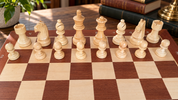 Wooden magnetic chess set + wooden checkers (38x38cm)