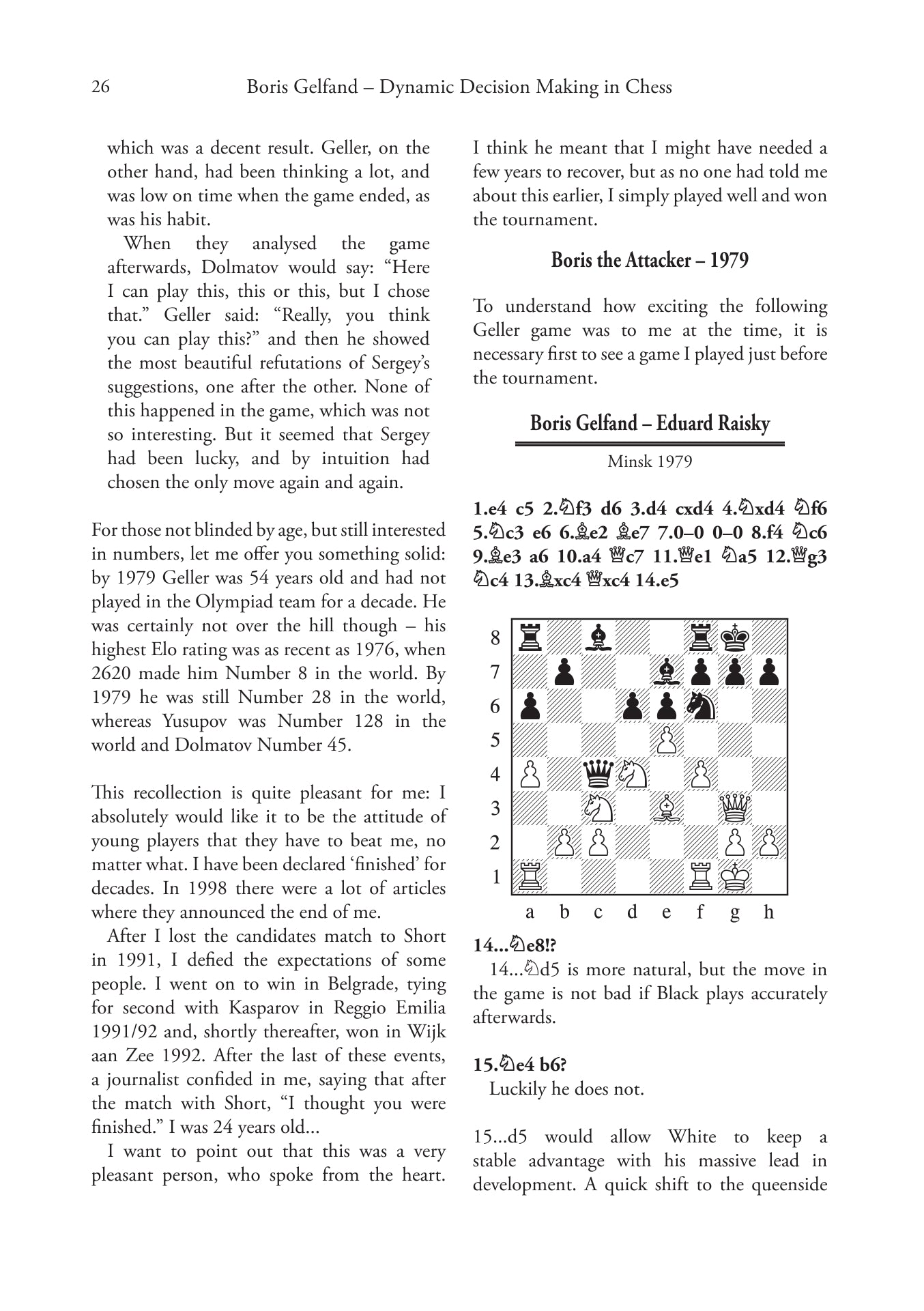 Dynamic Decision Making in Chess by Boris Gelfand (softcover) - Dynamic Decision Making in Chess by Boris Gelfand (softcover)