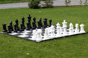 Set di scacchi da esterno/giardino (re 40 cm) - figure + scacchiera in nylon