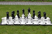 Set di scacchi da esterno/giardino (re 40 cm) - figure + scacchiera in nylon