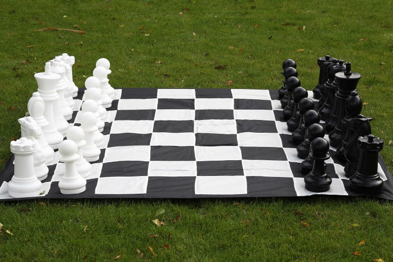 Set di scacchi da esterno/giardino (re 40 cm) - figure + scacchiera in nylon - 2337bdbfcf3b1ecb7845695433390962